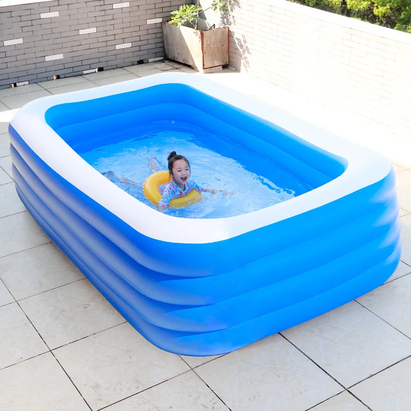 

Hesenlan YC-0101 PVC Inflatable Swimming Pool Household Outdoor Large Family Swimming Pool Indoor Swimming Pool, Blue