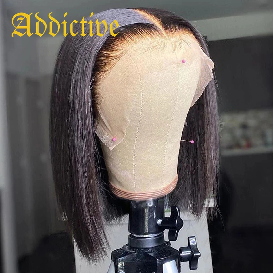 

Addictive Human Hair Bob Short Lace Front Wig Ombr