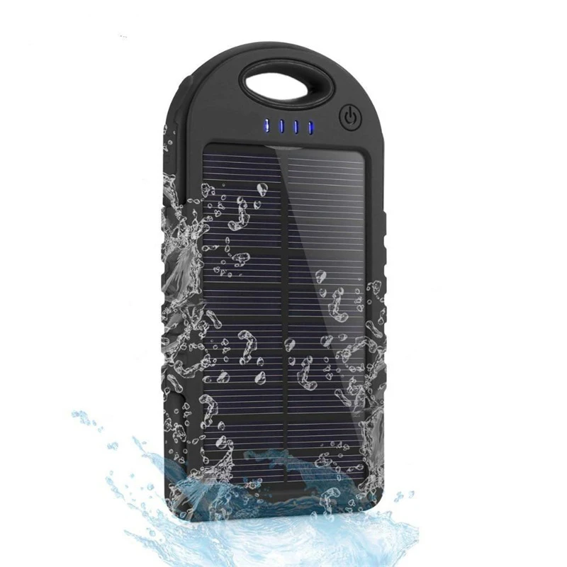 

new trending product universal SOS waterproof solar power bank 4000 mah, Black, blue, green, yellow