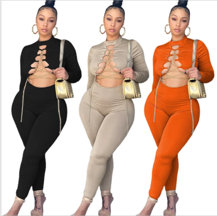 

MD-20220113 2022 Women Autumn Yoga Leggings Sexy Outfit Long Sleeve Women Clothing Suits Jumpsuit Tracksuit Set