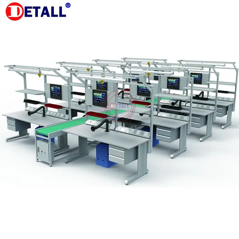 Detall automatic computer and led lights assembling conveyor production line