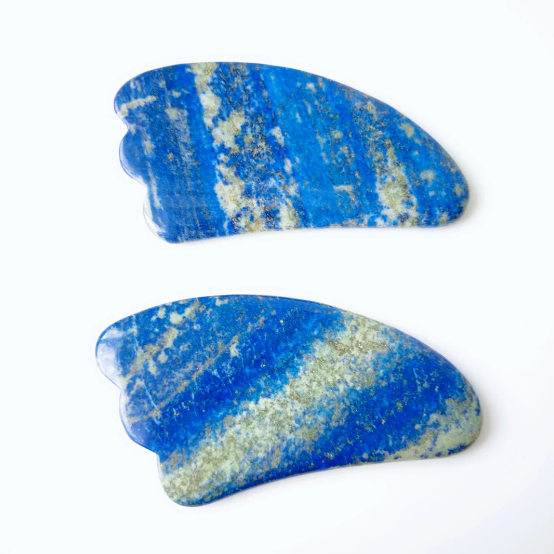 

Gua Sha Natural Lapis Lazuli Crystal Stone Body Care Massage Board New