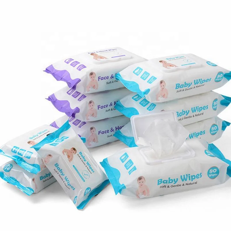 

RTS Fast Dispatch 80PCS Baby Water Wipes organic babywipes Sensitive Wet Wipes