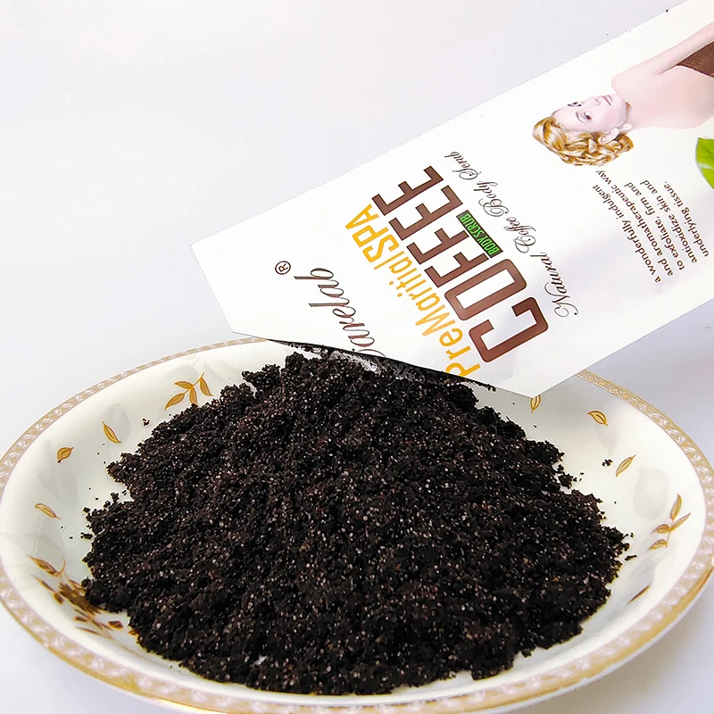 

OEM/ODM Private Label Natural Vegan Easy To Carry Bagged Coffee Scrub Exfoliator Coconut Coffee Hand Body Scrub, Coffee salt