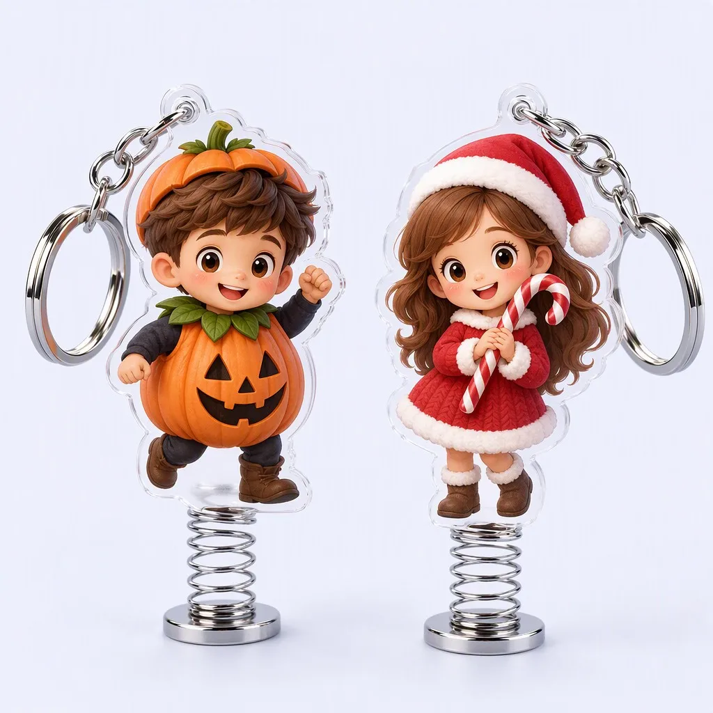 Festive Pumpkin Boy & Santa Girl