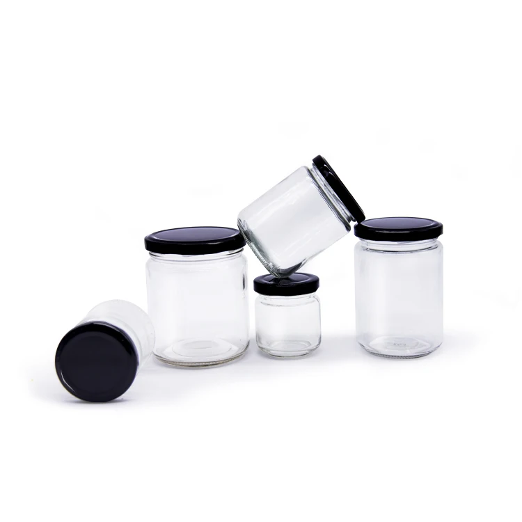 

Honey Jam Jelly Glass Jars Transparent with Metal Lid Round Shape 100ml 200ml 240ml 350ml 500ml Food 25-1000ML 30% Deposit Clear