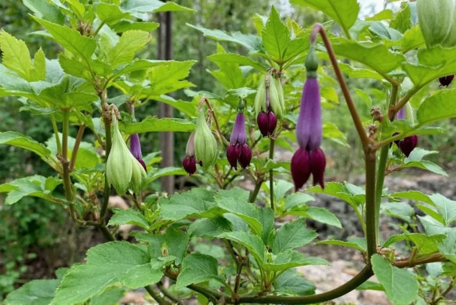 Clove tree showing mature bark and flower buds