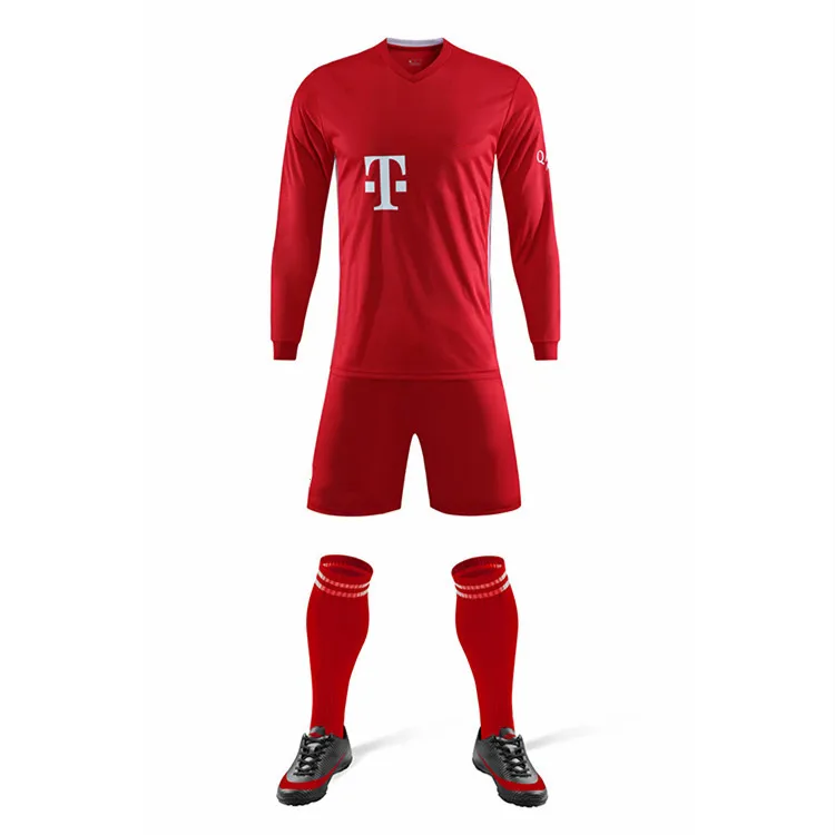 

Best Sale European Bayern Club Original Official Sports Tracksuit Football Jerseys Kits Long Sleeve Red Men Soccer Shirt Uniform, Custom color