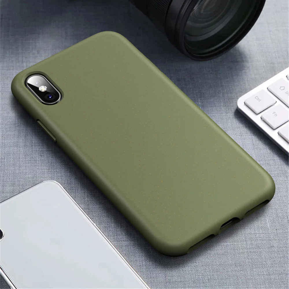 

OEM ODM Shockproof TPU Compostable Custom Wheat Straw Grain Bio degradable Mobile Phone Case, Customized