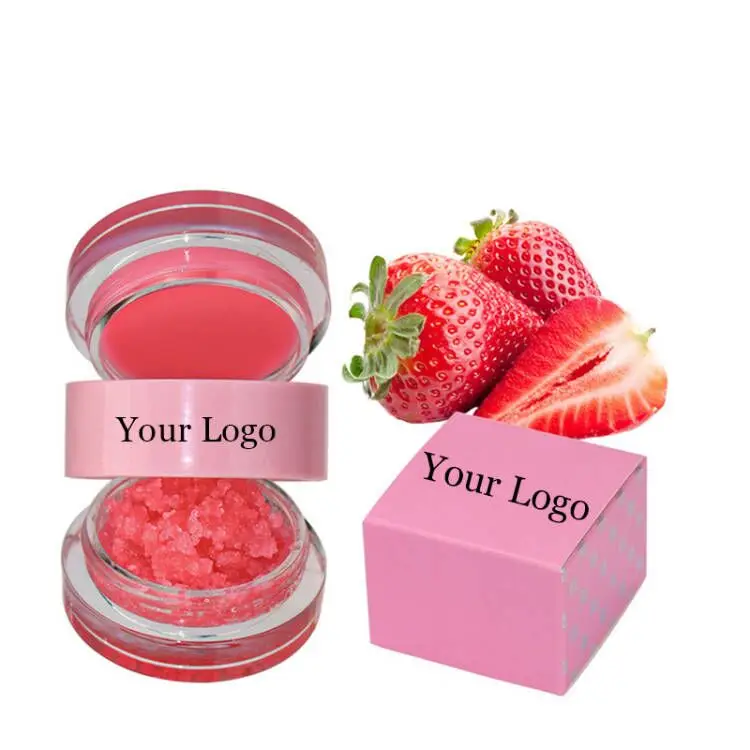 

Custom Logo Private Label scrubs vendors Exfoliator Strawberry Sugar Lip Scrub