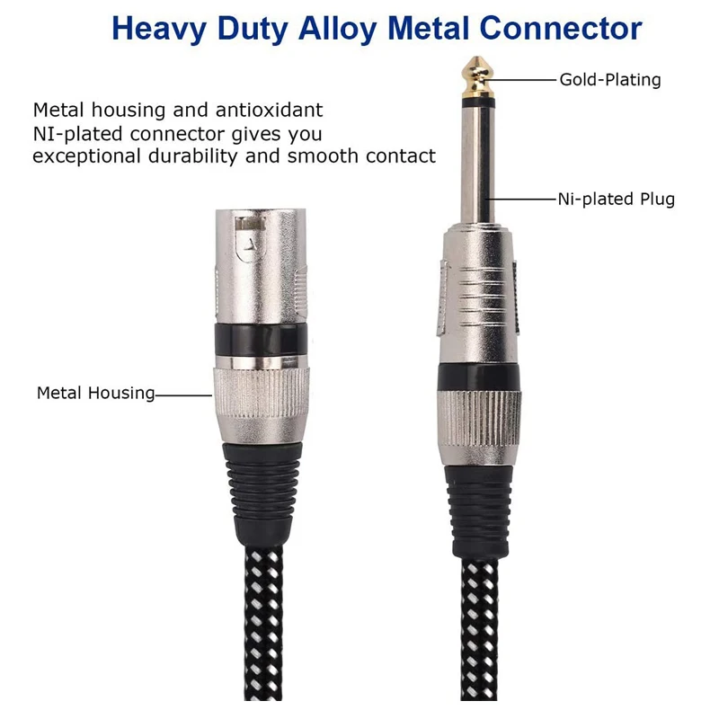 Professional Speaker 2 Xlr Female To 3.5 Mm Male Sound Card Microphone Line,Audio Amplifier