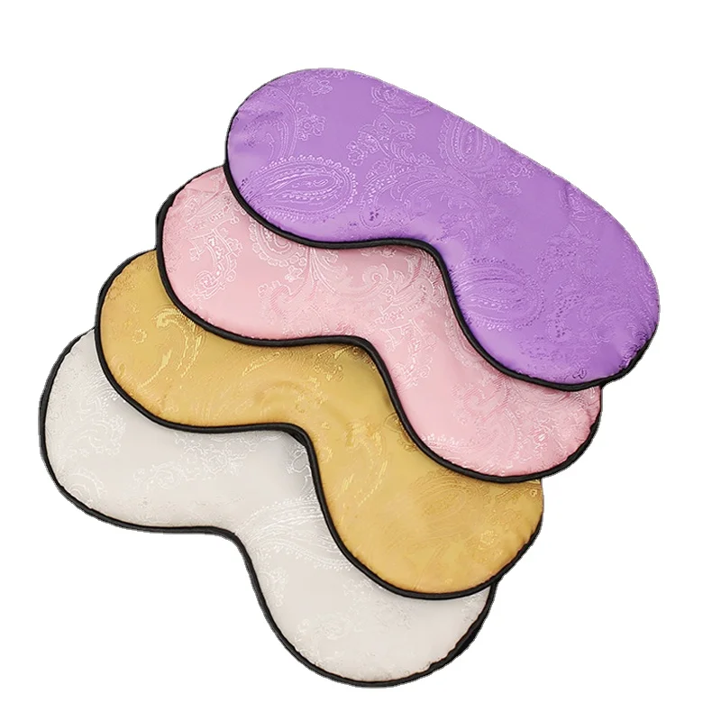 

Wholesale luxury double sided silk printing shade blinders breathable beauty travel sleeping eye mask