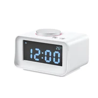 

new arrival FM Radio digital Alarm Clock with stereo speaker desktop table LED light display clock smart table dual alarm clock