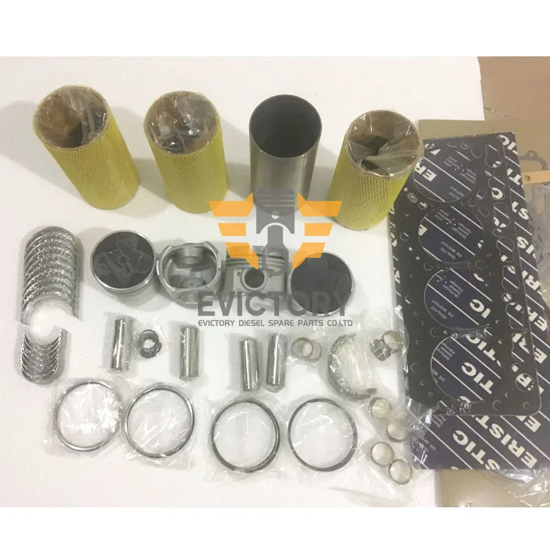 

For KUBOTA V3300DI V3300T V3300 liner piston ring gasket bearing rebuild overhaul kit excavator tractor 16V