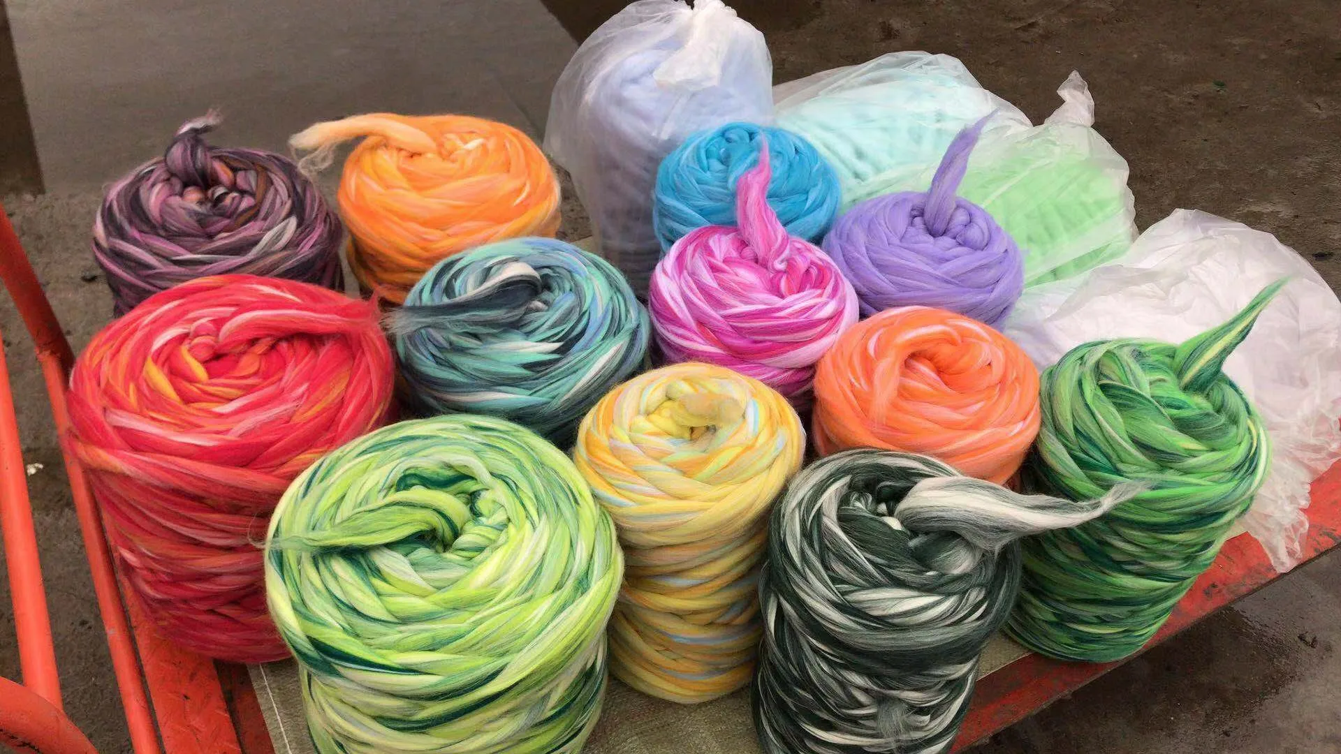 Mixed Color Felting Wool Fiber Needle Felting Natural Collection For
