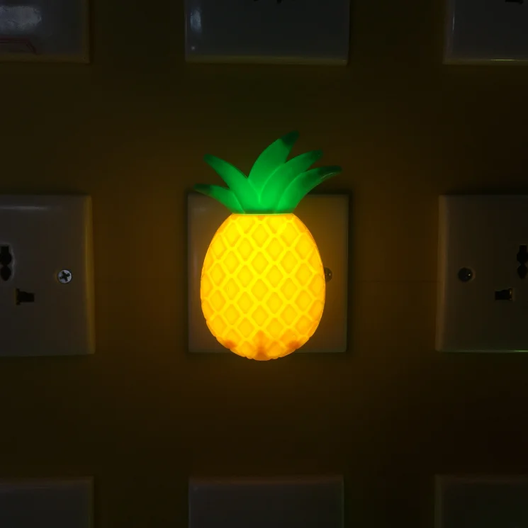 W041 Lovely pipeapple  wall lamp plug in night light decoration For Baby Bedroom cute gift