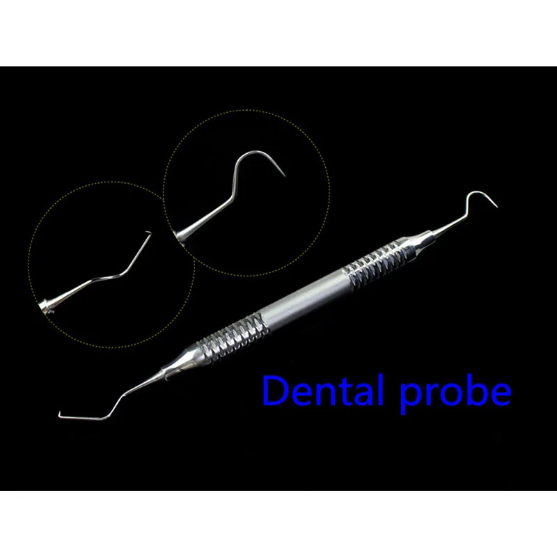 

medical instrument Double End Dentist Teeth Clean Pick Stainless Steel Dental Tool Product Hygiene Explorer Probe Hook Toothpick