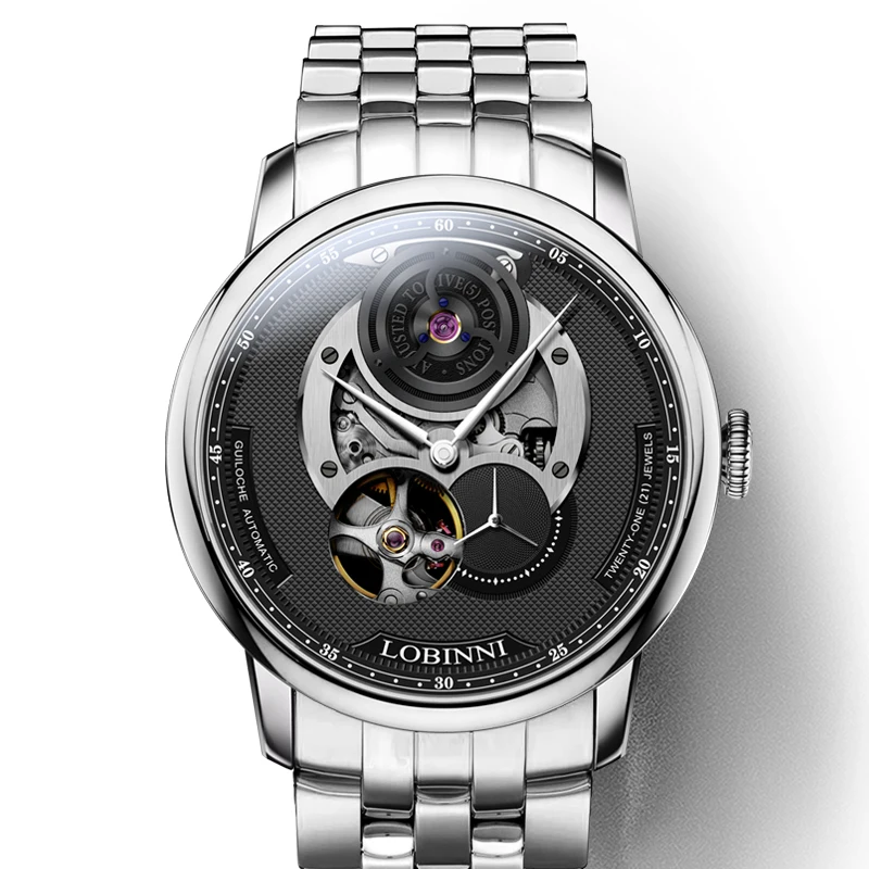 

Lobinni 2020 New Fashion Mens Wrist Watch Automatic Movement Custom Logo Watches Relojes Hombre Men Stainless Steel Male, 8 colors