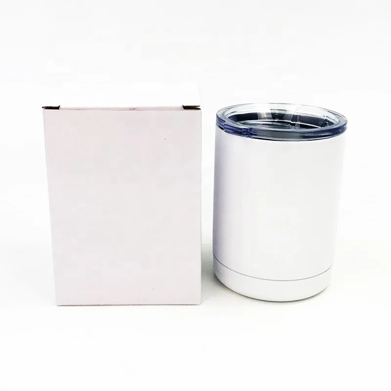 

Factory custom sublimation blank white tumbler insulated double wall 18/8 stainless steel sublimation blank white 10oz tumbler