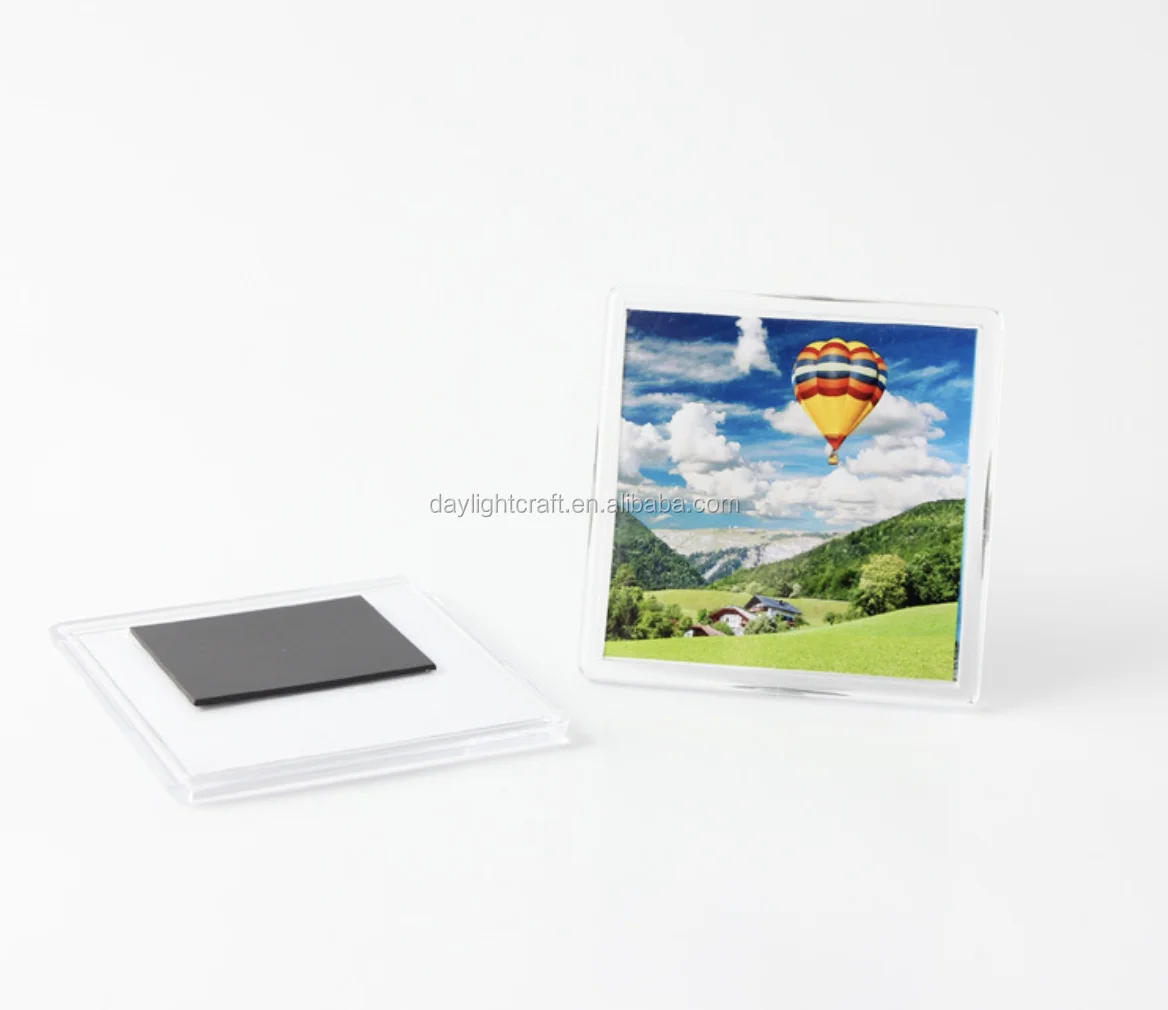 250x Clear Acrylic Blank Fridge Magnets 58 x 58 mm Square Size Photo