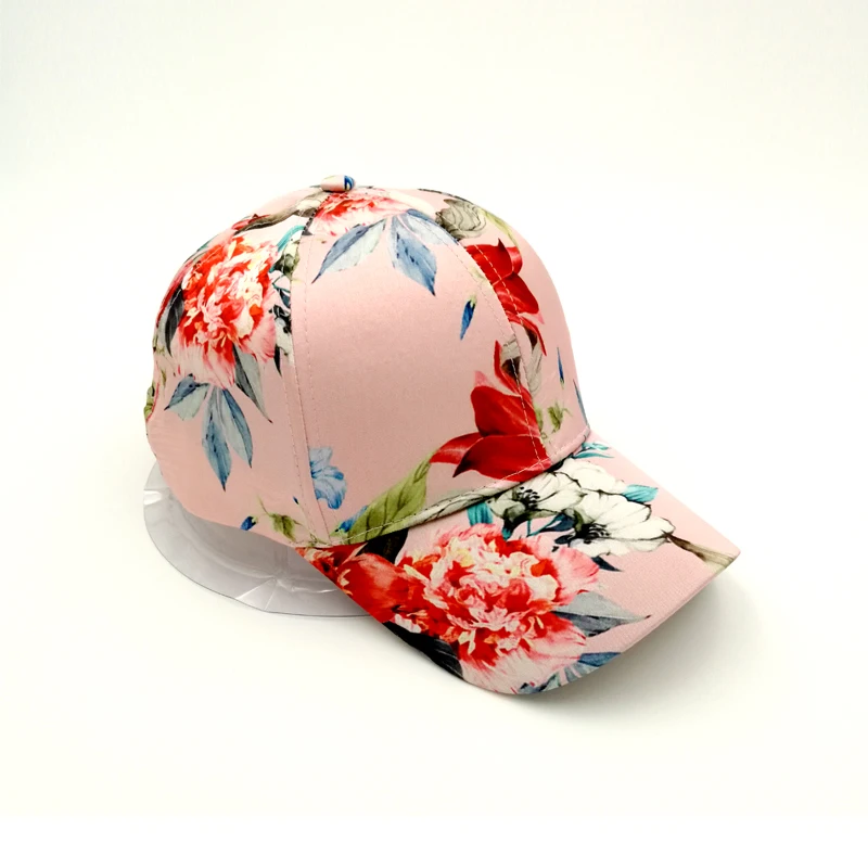 Premium Baseball Cap With Image Sublimation Printed Custom Flower