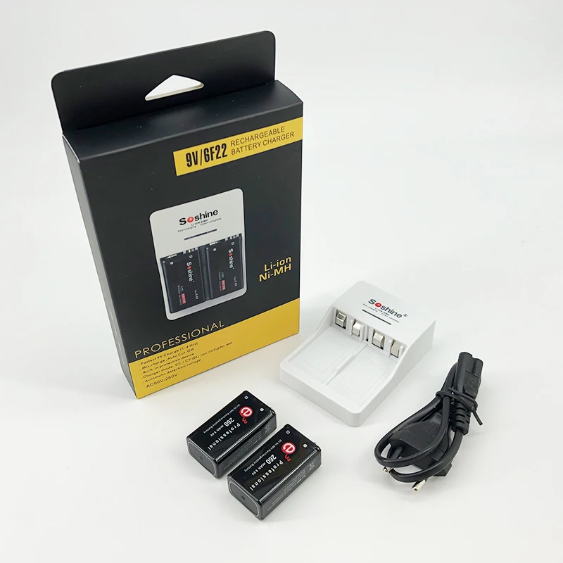 Soshine V1(Ni) 9V Li-ion Ni-MH Rechargeable battery charger