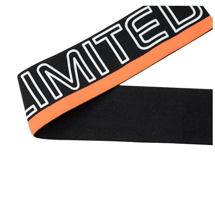 

custom printed elastic waistband Nylon Elastic Jacquard Webbing for underwear, Black/white/others
