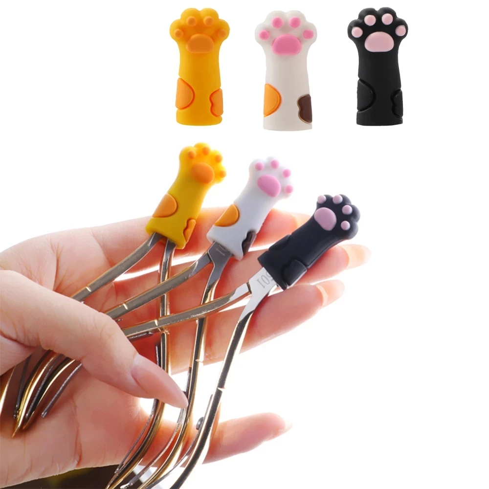 

Dead Skin Tweezers Cap Nail Cuticle Scissors Nail Art Cat Claw Silicone Nipper Cover Protective Sleeve, As the picture shows