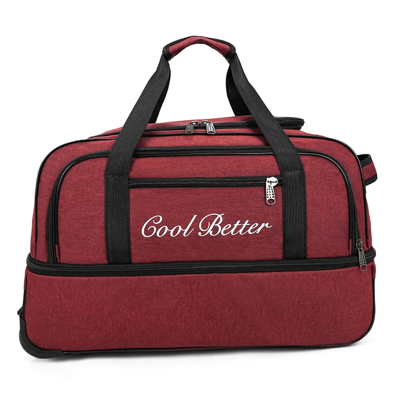 

2022 New Capacity Men's Travel Trolley Bag Set Boarding Bag Unisex Large Luggage Ladies Waterproof Handbag, Multicolor
