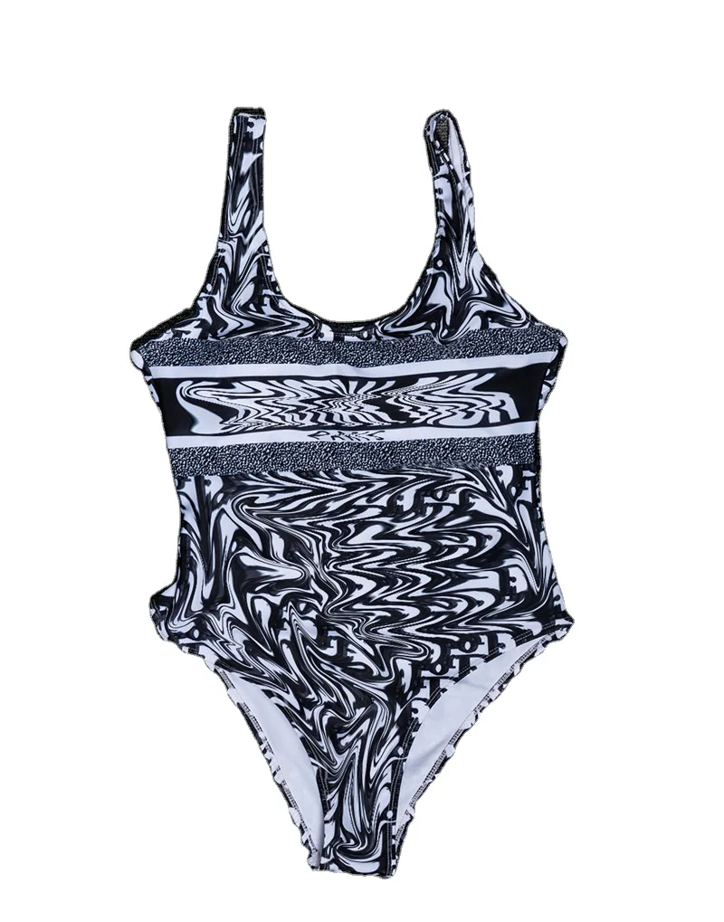 

Hot Sale fashion popular new arrival famous brand designer Training Strapless swimsuit one piece woman