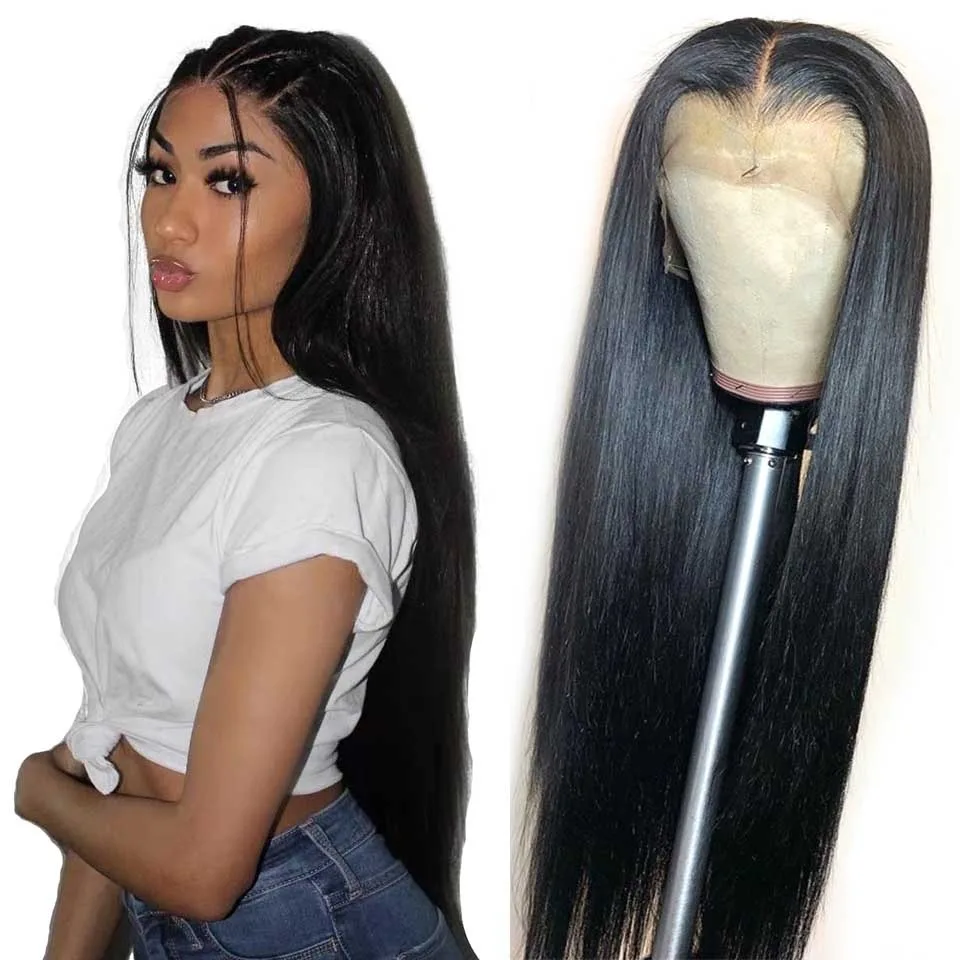 

Most Popular 26 Inches Indian Lace Front Unprocessed Human Hair Virgin Lace Frontal Wigs For Black Women