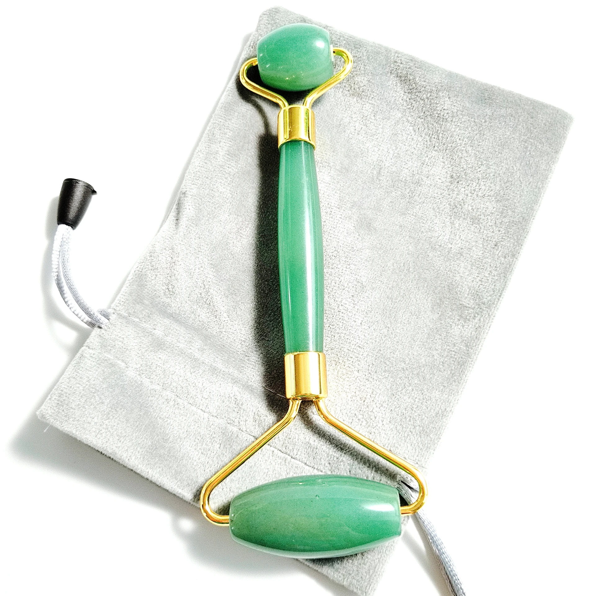 

Green aventurine Jade Roller Gua Sha, Face Roller, Facial Beauty Roller Skin Care Tools, Hongzhuo