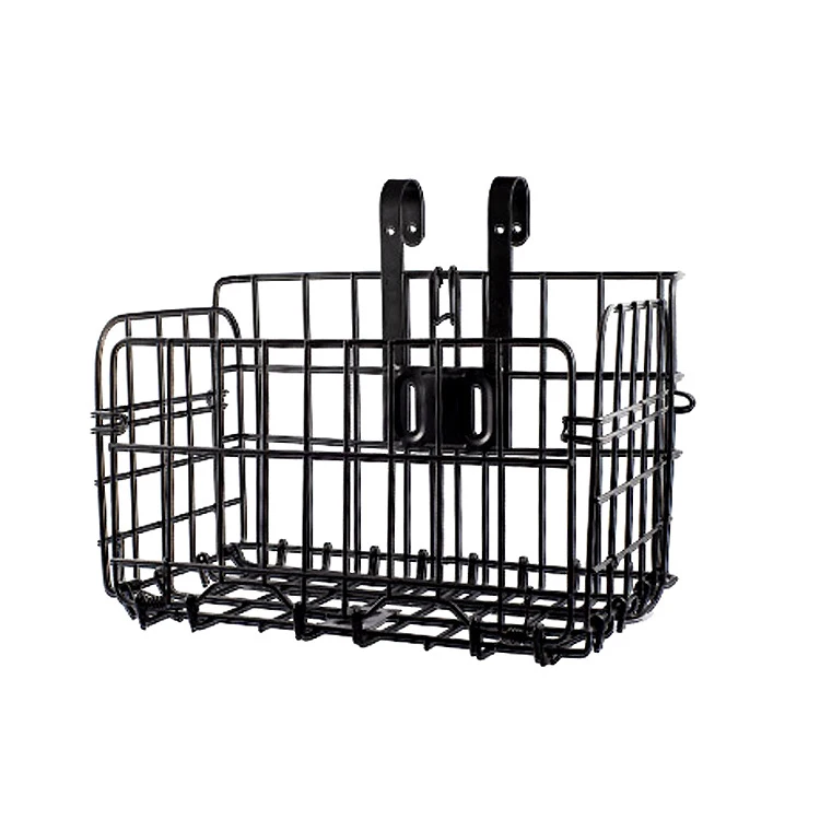 

OEM ODM cheap for sale other bicycle accessories black rear steel bicycle basket, Black/silver