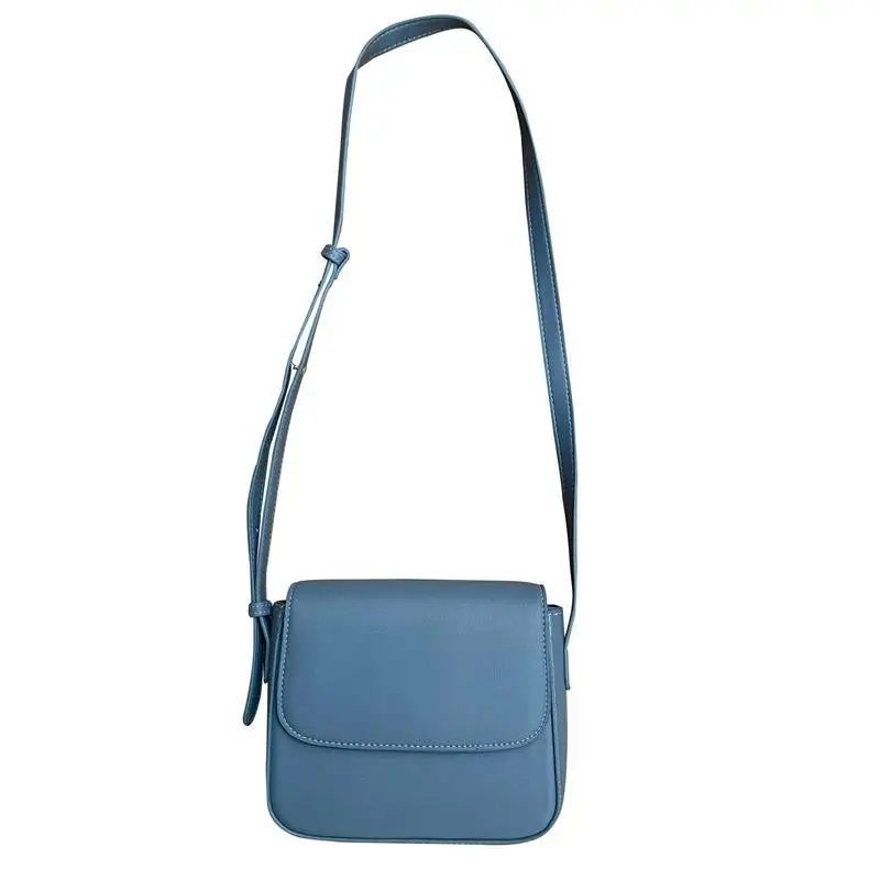 

Blue retro school crossbody bags PU leather shoulder bags for ladies
