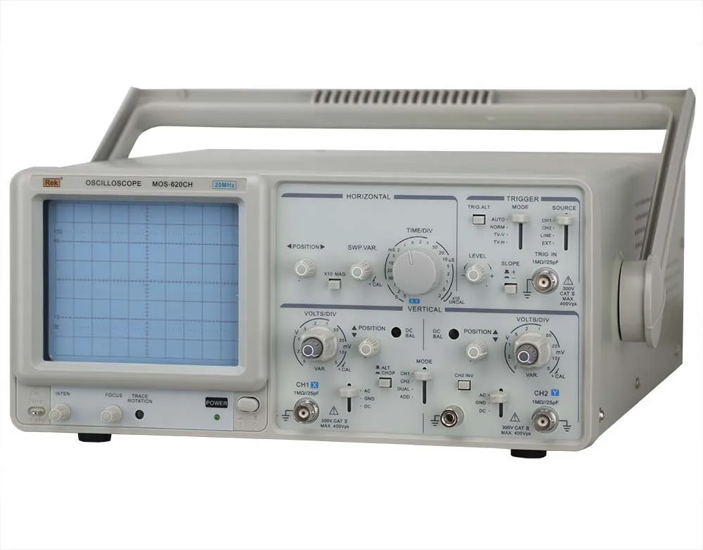 

MOS-620CH 20MHz 1mA/div oscilloscop multimetter Dual Trace Digital Oscilloscope analog oscilloscope