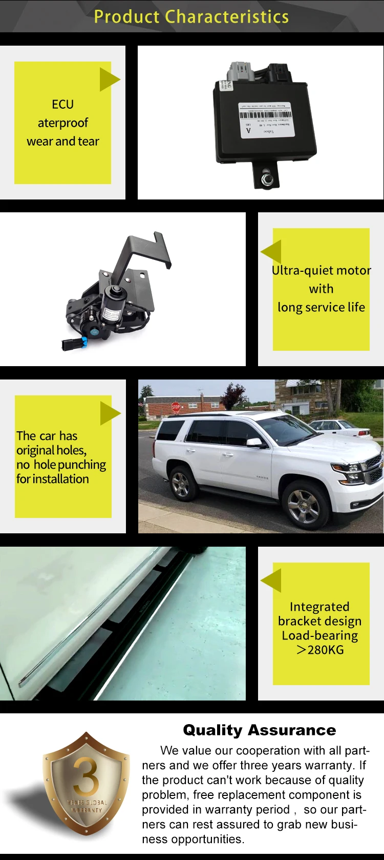 Six Bracket Automatic Retractable Power Side Step Electric Running