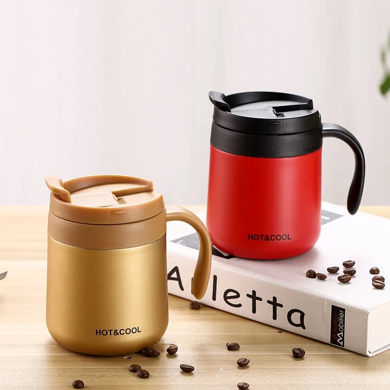

Doyoung Dropshipping Product 350ml 12oz Travel Coffee Mug Double Walled Vacuum Insulated Stainless Steel Tumbler Cup with Lid, White black red gold