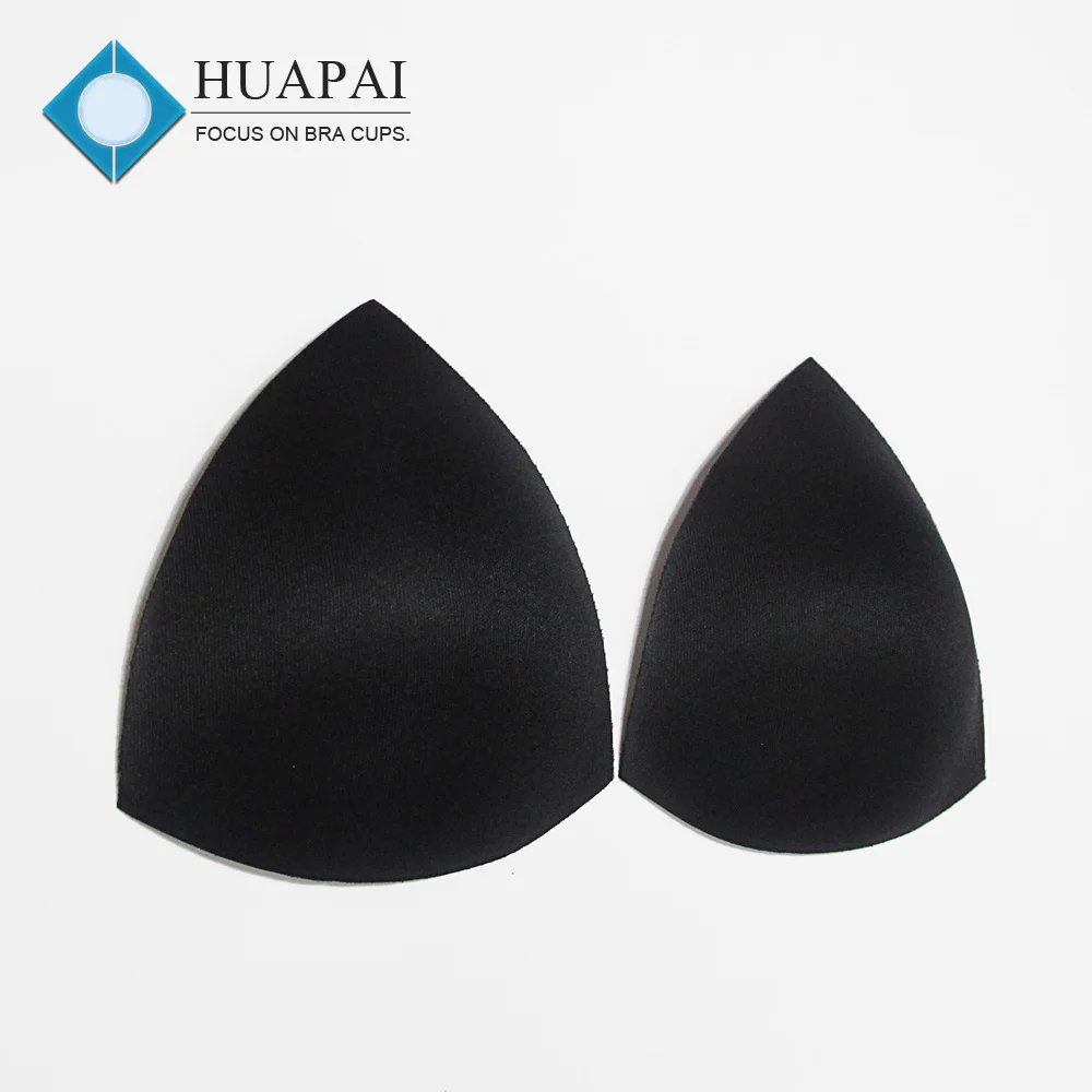 

087 Excellent quality triangle molded sponge bra size cup for swimwear, Different color is available,common color is black white & apricot