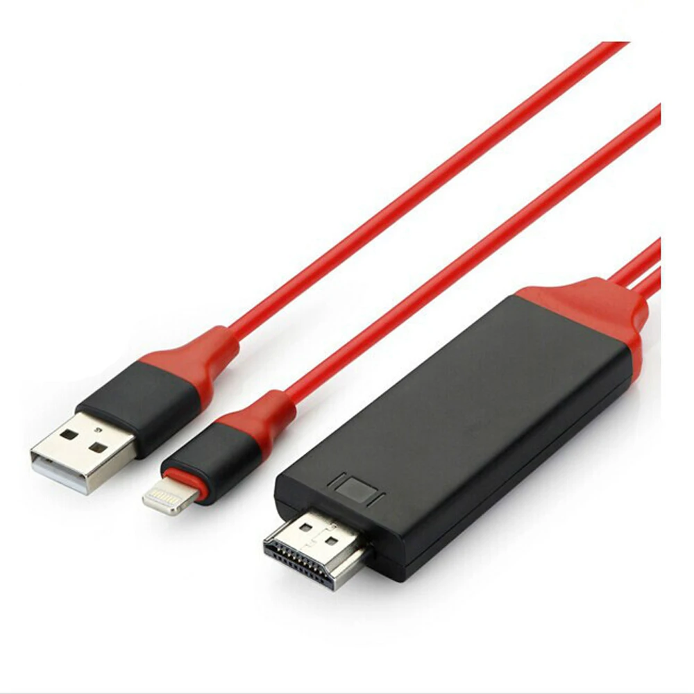 

SIPU usb to hdmi cable hdmi lighting adapter for ios phone, Black,red,white