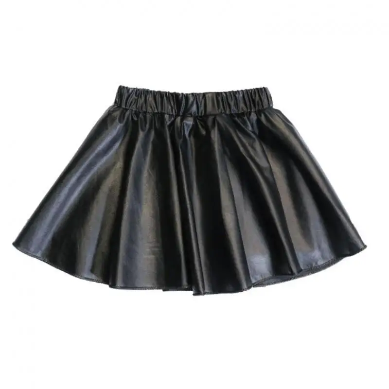 

New winter girls leather skirt kids Korean fashion baby leather skirt children's skirt versatile umbrella clothes P772