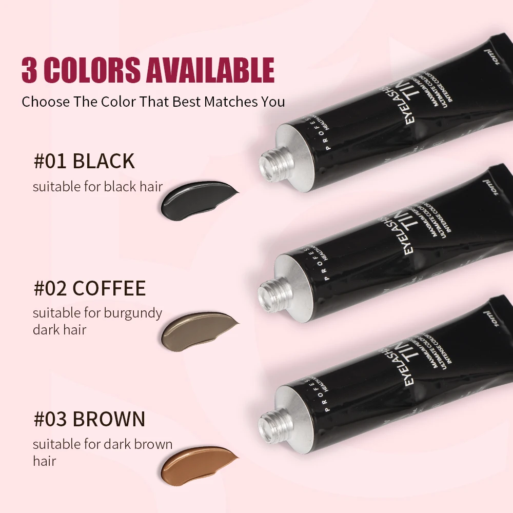 

Iconsign lash dye eyebrow tinted gel eye brow eyelashes tint kit private label at home dye supplier