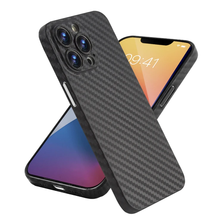 

Factory Price 0.3mm Thin PP textured soft case cover black 13 pro max carbon fiber pattern phone case for iPhone
