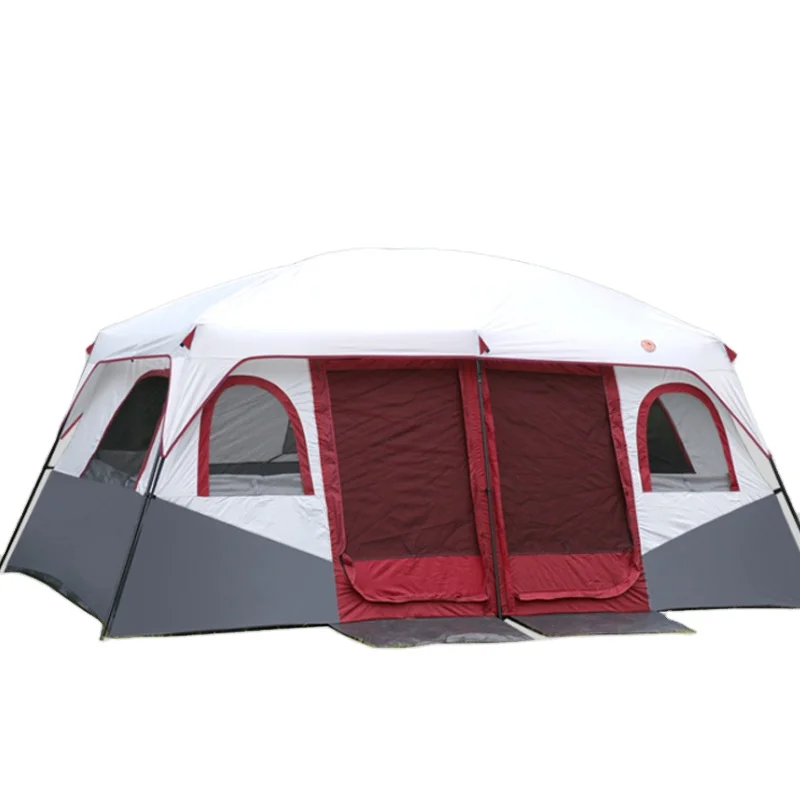 

large outdoor Oxford tent two room for 8 people Waterproof Camping Tent for Outdoor Hotel, As picture