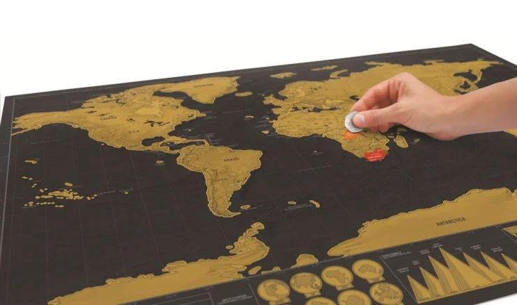 
Travel Poster Useful Black Gold World Travel Tracker Map 