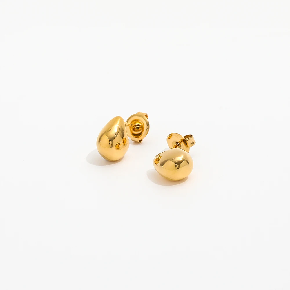 

JOOLIM High End 18K Gold Plated Cute Dainty Hollow Waterdrop Stud Earring Stainless Steel Earring
