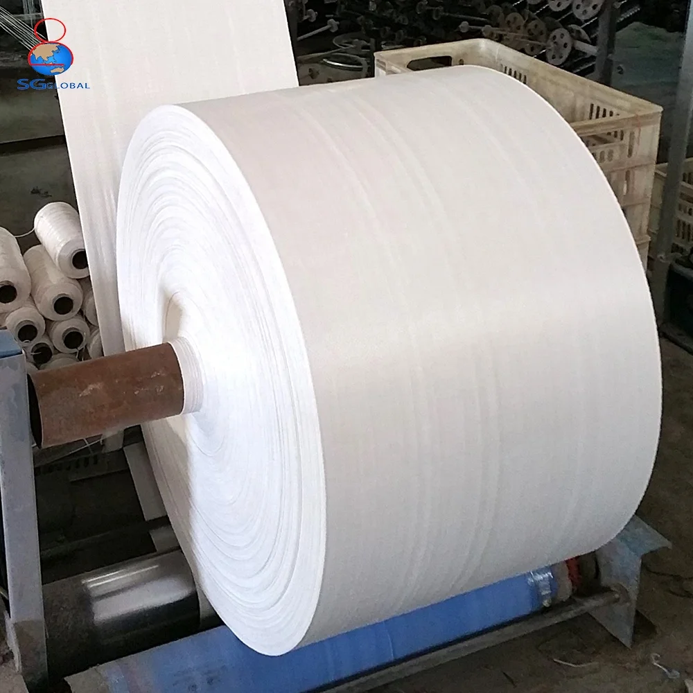 
Wholesale white plastic woven polypropylene bag roll 