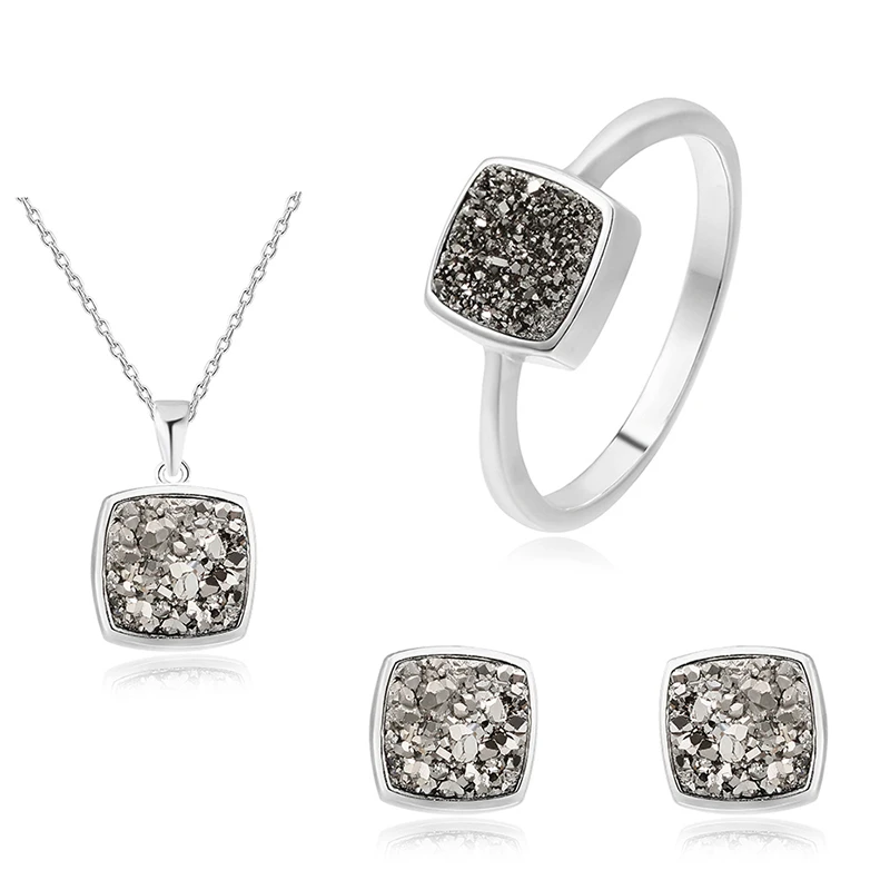 Fashion 925 Sterling Silver Bridal Jewelry Set