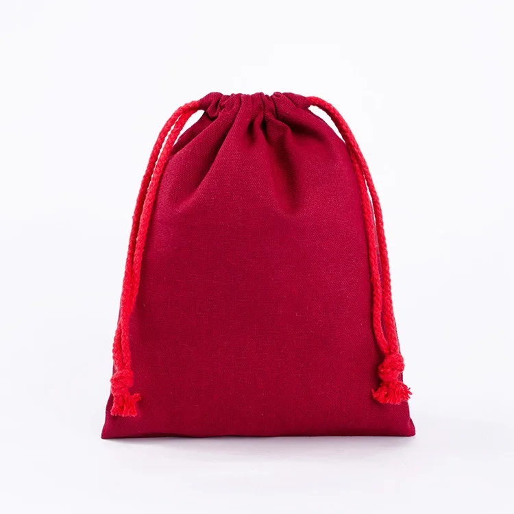 

custom gift packaging pouch personalised eco friendly small organic cotton drawstring bag