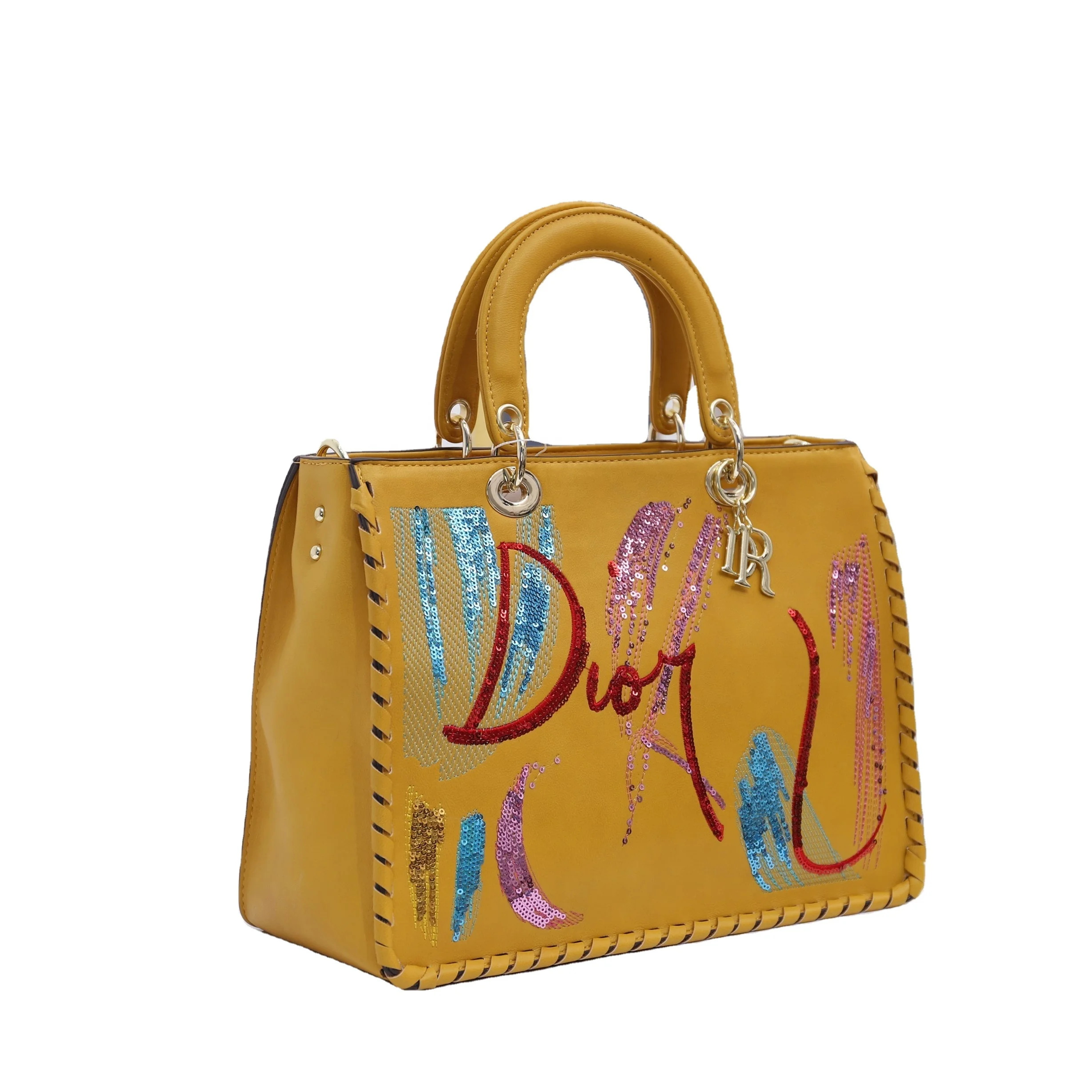 

2021 top selling fashion ladies bags Embroidery Sequined handbags for girls designer luxury tote bag for women trending supplier