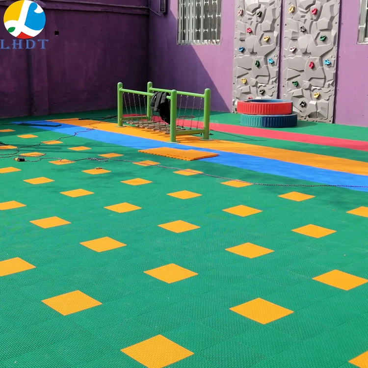 

Origin PP plastic outdoor kindergarten sports court playground floor basketball soccer court, Black, white, grey, blue, green, yellow, red, orange